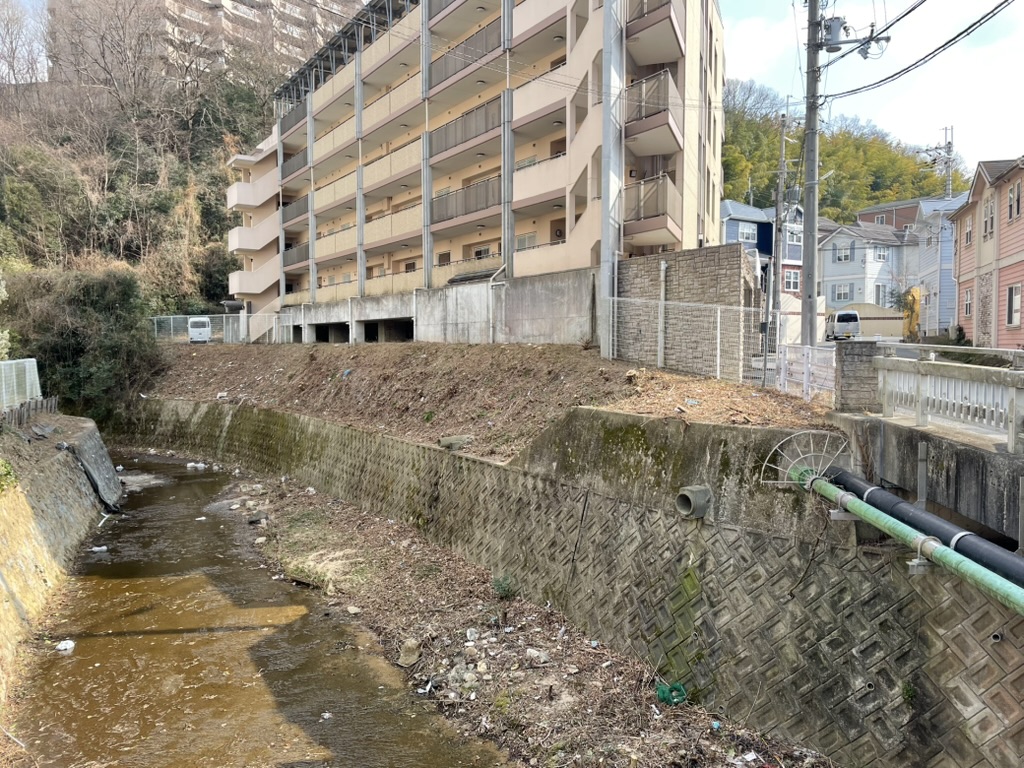 伐採後・景観が向上した箕谷川