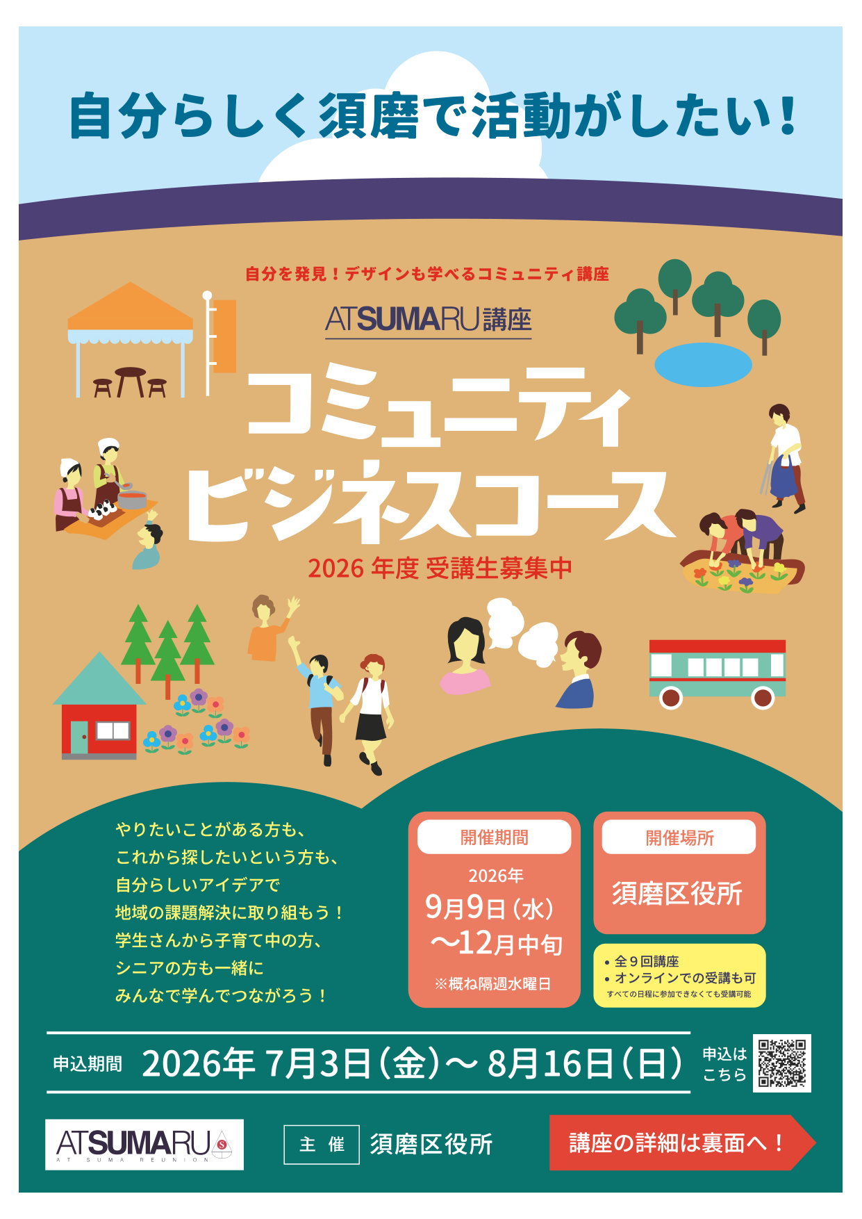 ATSUMARU「コミュニティビジネスコース」受講生募集［神戸市北区］神戸市会議員 堂下豊史